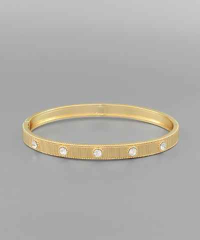 Gold Textured Metal Bracelet