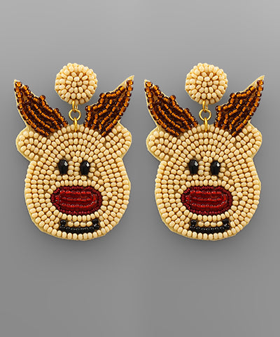 Rudolph Face Earrings