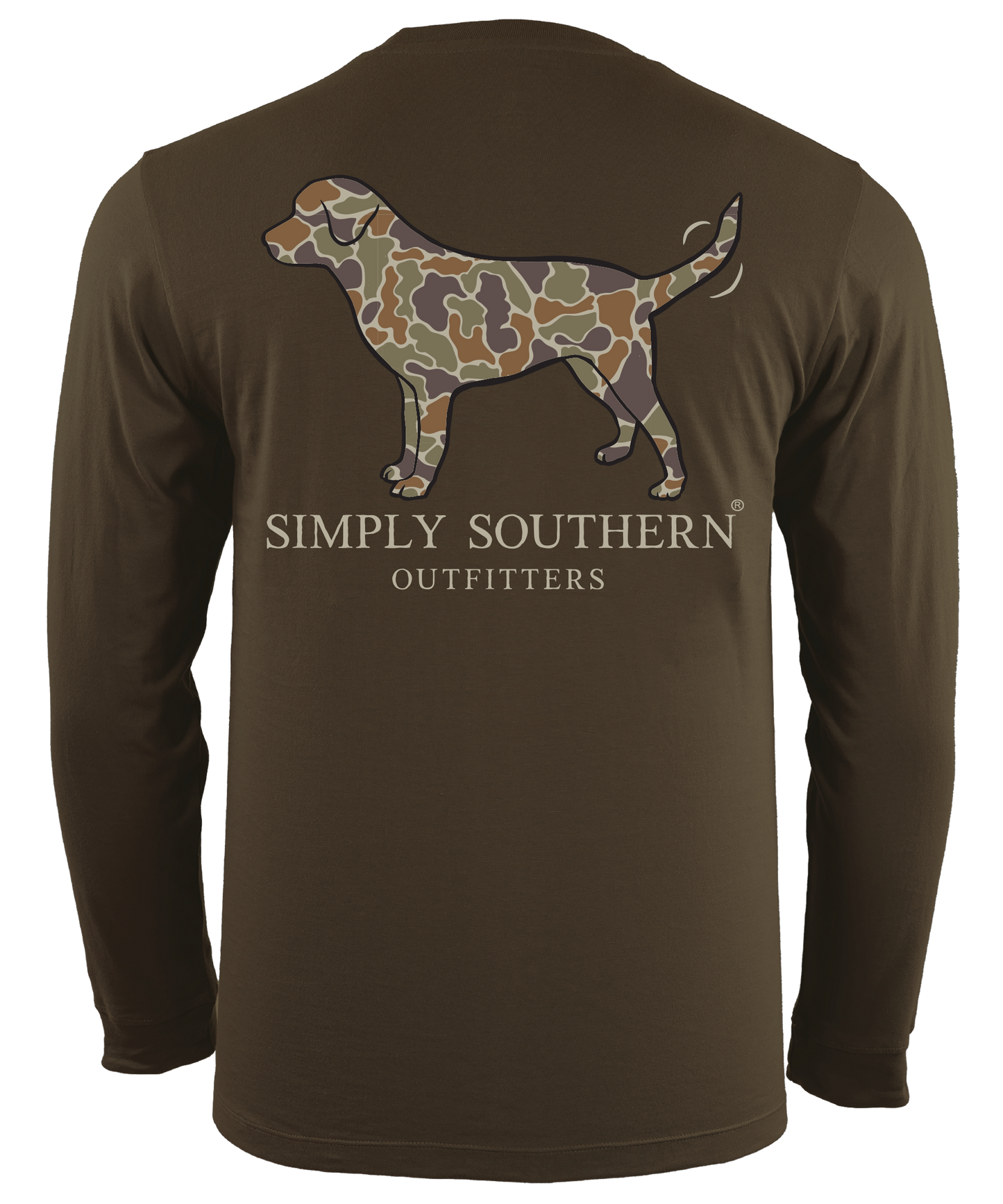 Camo Dog Mens Long Sleeve T-Shirt