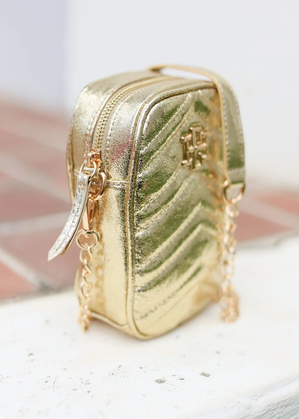 Colten Cell Phone Crossbody Shimmer Gold