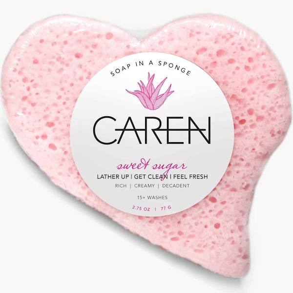 SWEET SUGAR PINK HEART SOAP SPONGE