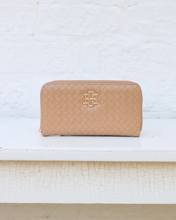 Penelope Wallet|Woven Tan