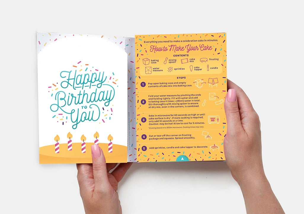 Birthday Cake Card – Teal