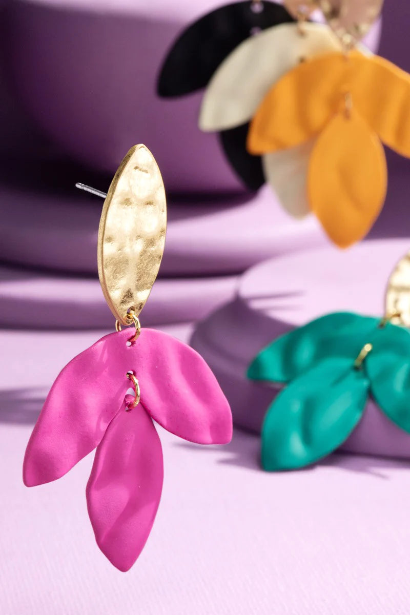 Flower Shape Metal Post Earring