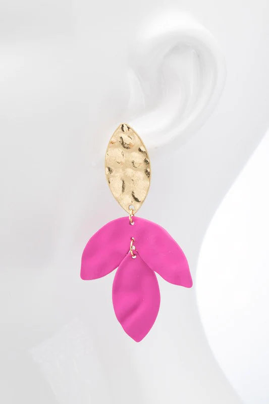 Flower Shape Metal Post Earring