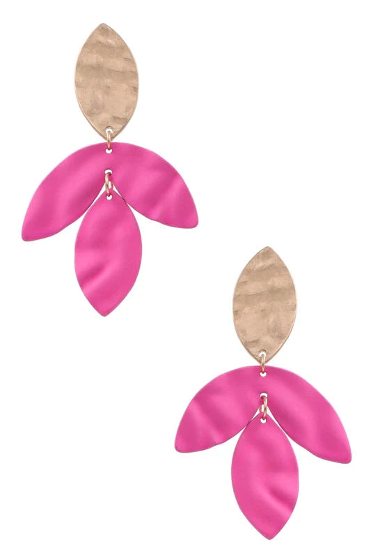 Flower Shape Metal Post Earring