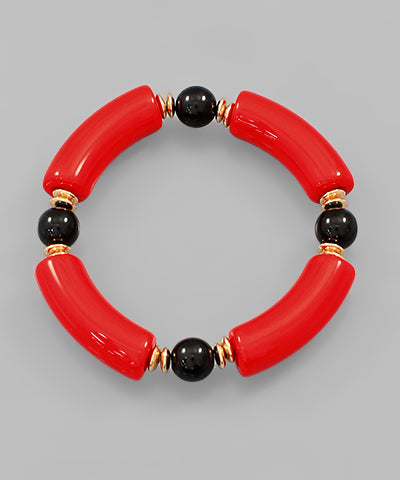 Collegiate Red & Black Bracelets