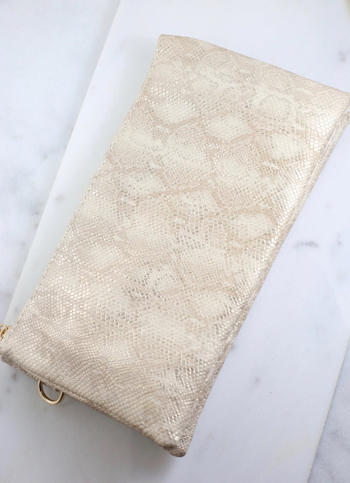 Metallic Gold Snake Crossbody