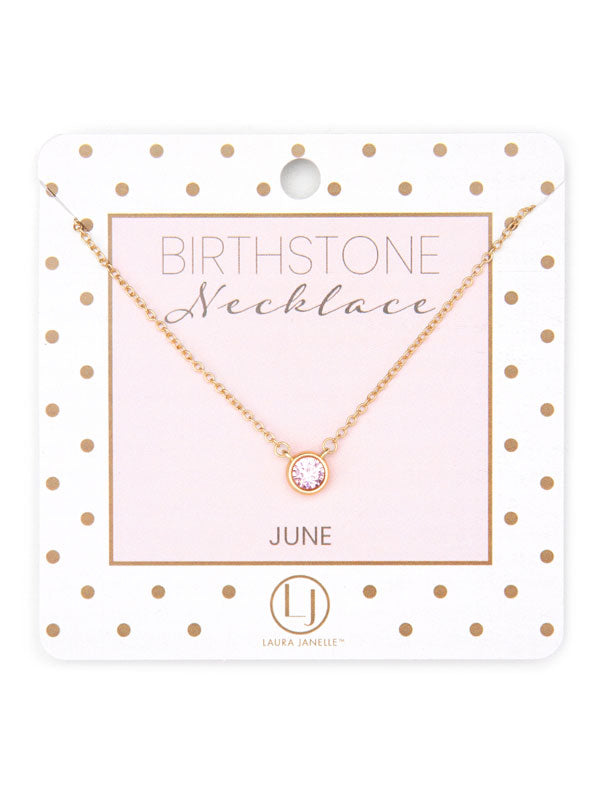 DAINTY BIRTHSTONE NECKLACE