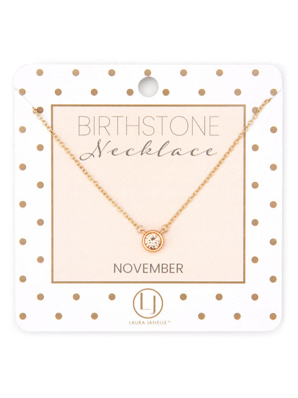 DAINTY BIRTHSTONE NECKLACE