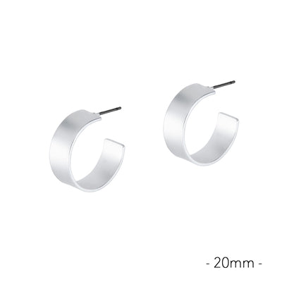 Matte Flat Hoop Earring