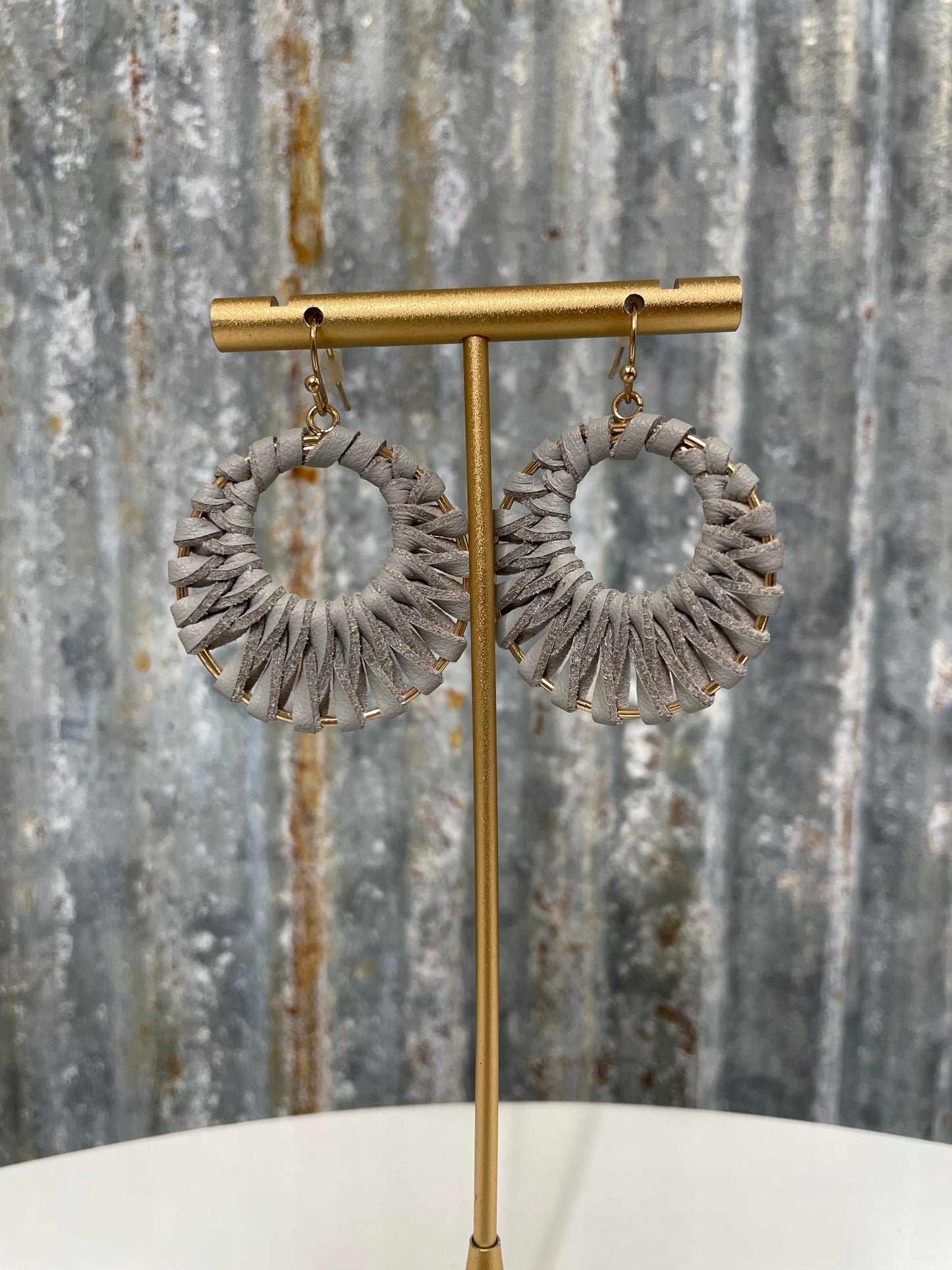 Leather Woven Earrings