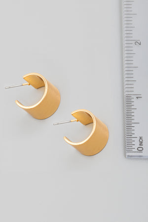 Matte Round Hoop Earring