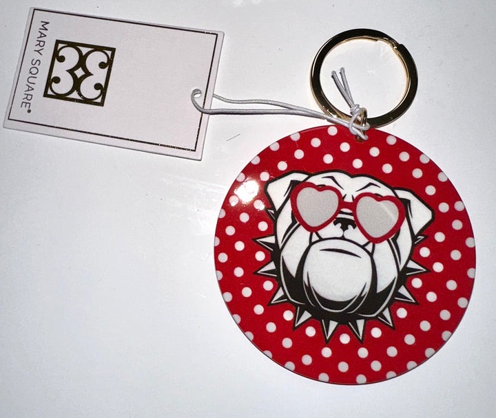 Bulldog Acrylic Keychain