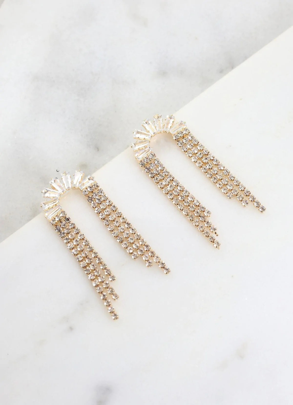 Garth CZ Drop Earring GOLD