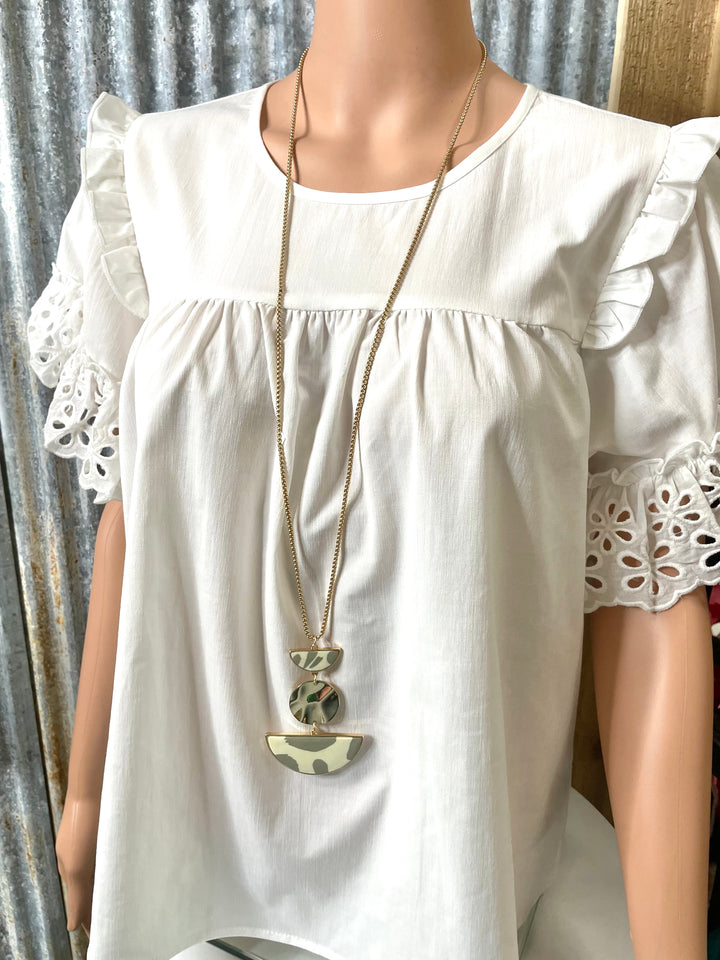 Cream Spotted Necklace