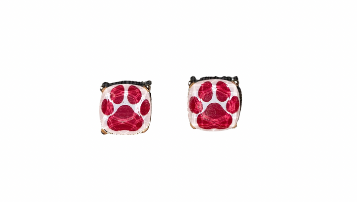 Paw Print Stud Earrings