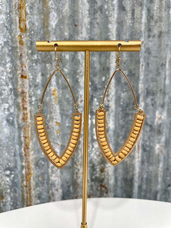 Wood Beaded Earrings