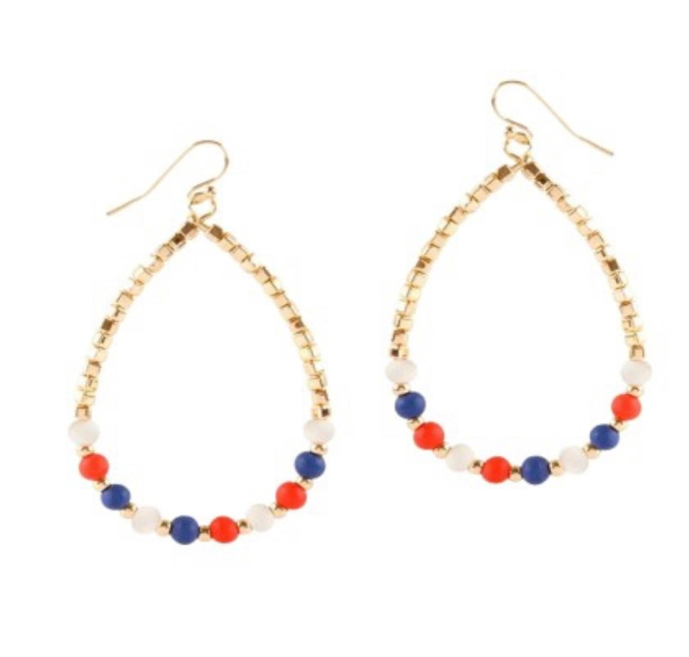 Red, White, & Blue Penny Earrings