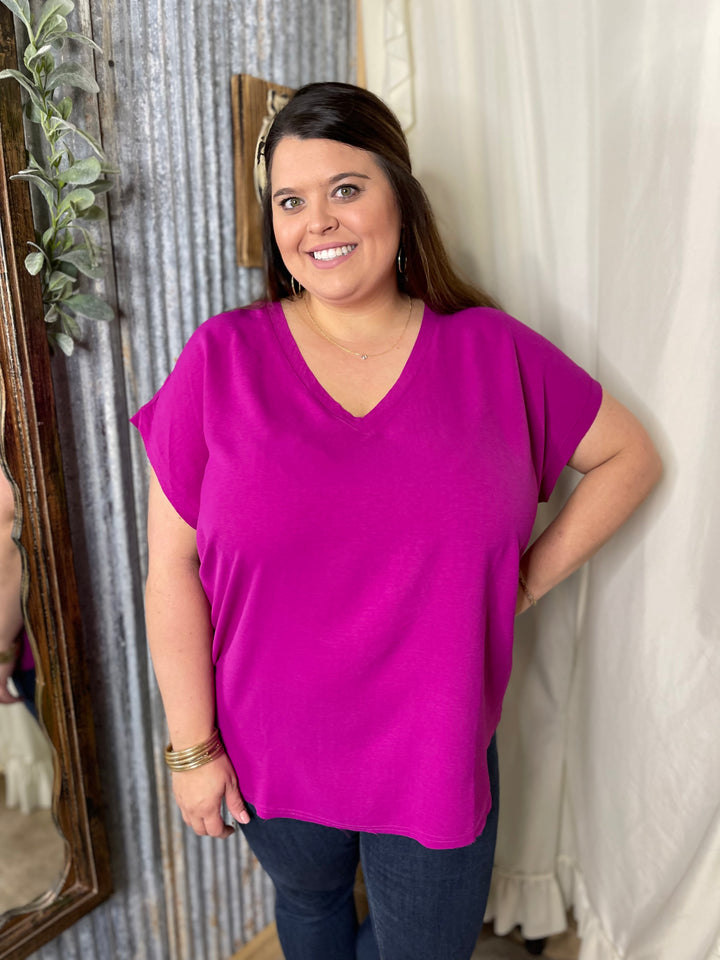 The Perfect Everyday Top - Magenta