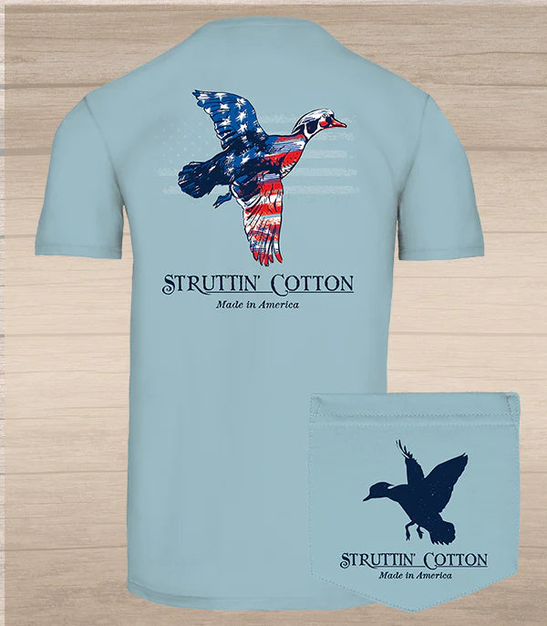 Men's Blue Liberty On the Rise Bird T Shirt