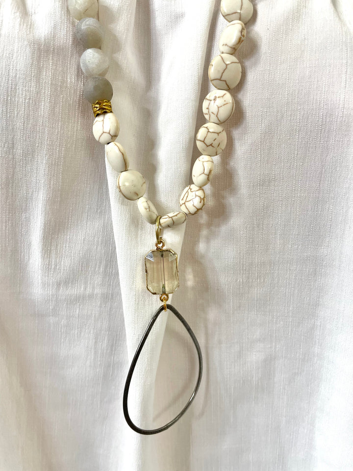 Marble Stone Beaded Necklace