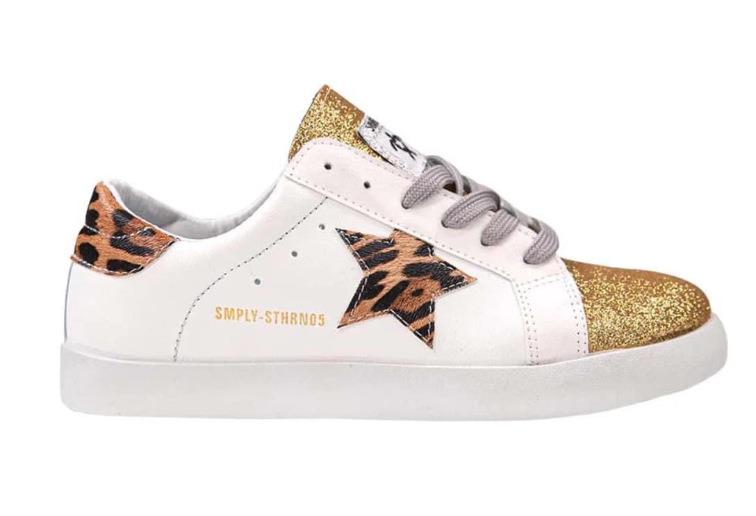 Fancy Like Gold Leopard Sneakers