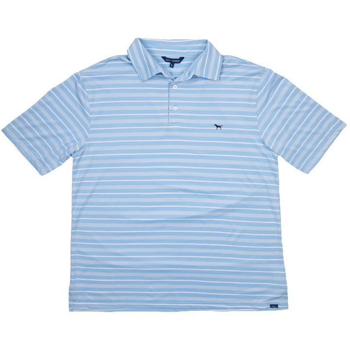 Men’s Blue Stripe Performance Polo