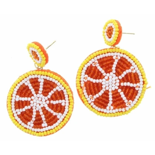 Orange Slice Earrings