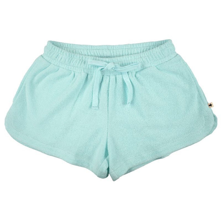 Aqua Terry Cloth Shorts