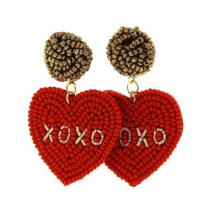 XOXO Heart Earrings