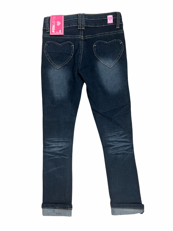 Kids Heart Pocket Distressed Jeans