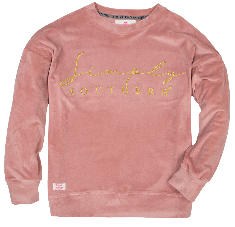 Pink Velvet Sweat Shirt