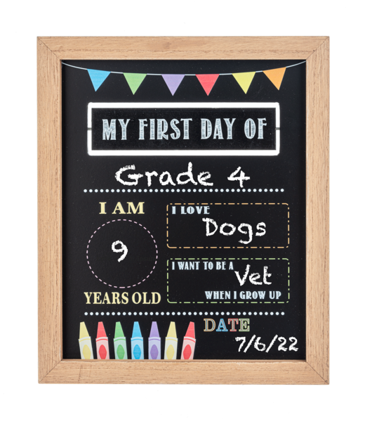 My First/Last Day School Chalkboard Sign
