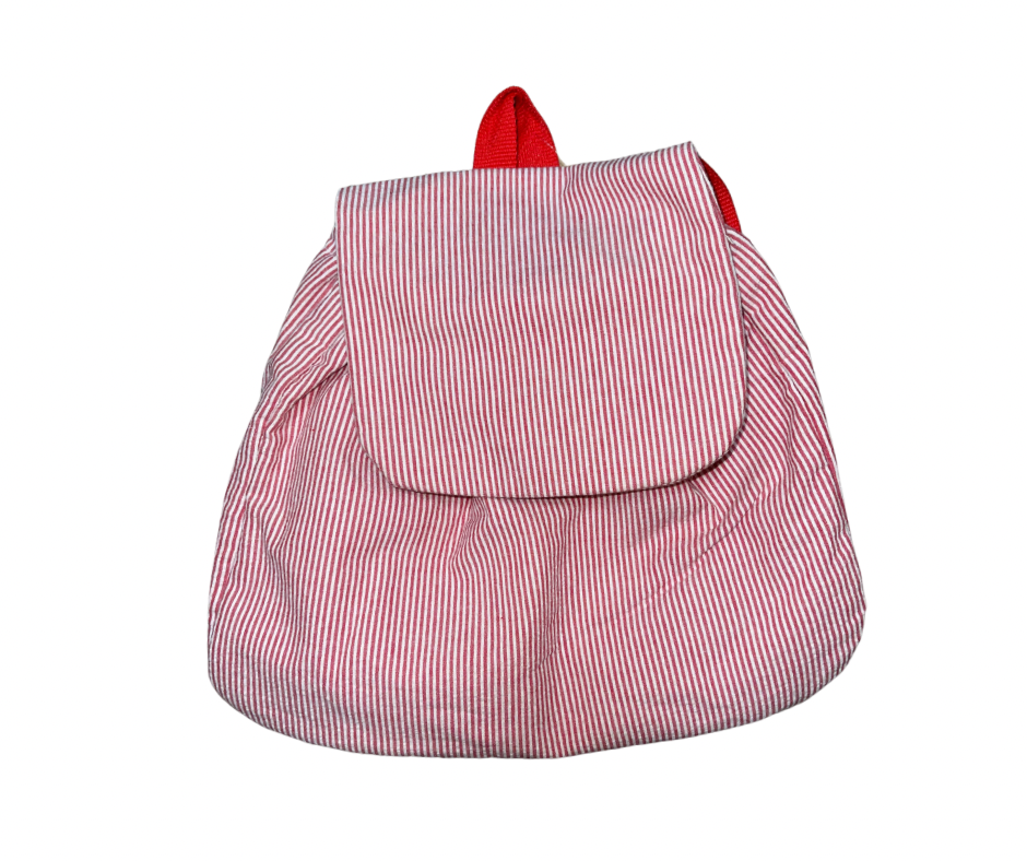 Red/White stripped kids bag