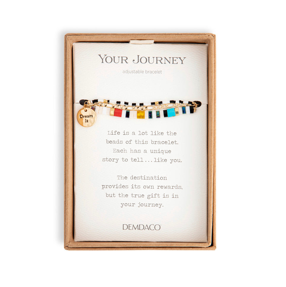 “Dream it” Your Journey Tile Adjustable Bracelet