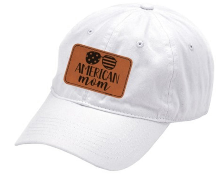 American Mom Camel Patch White Cap