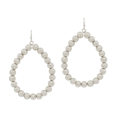 Textured Beaded Teardrop Earring
