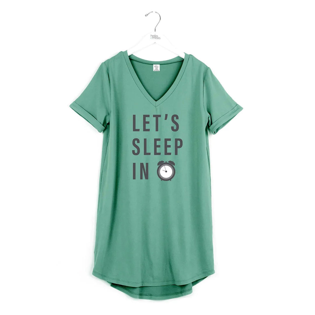 Let’s sleep in v-neck sleep shirt