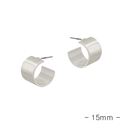 Matte Round Hoop Earring