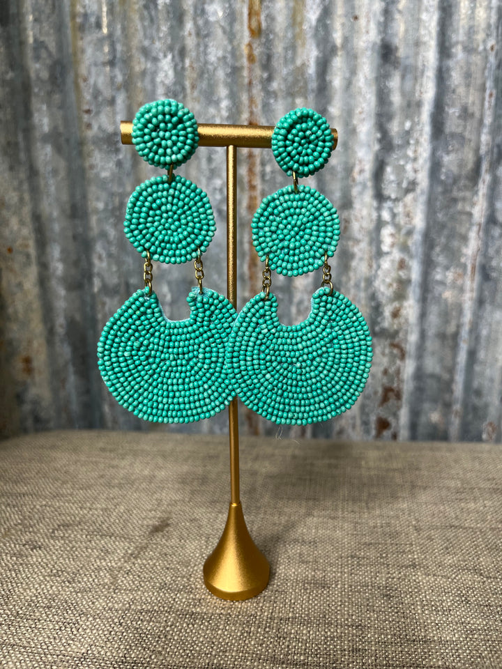 Beaded Tiered Earrings