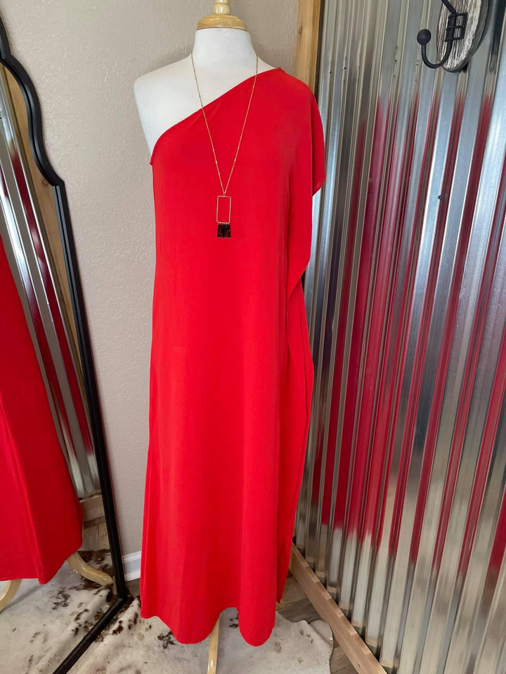 One Shoulder Maxi Dress