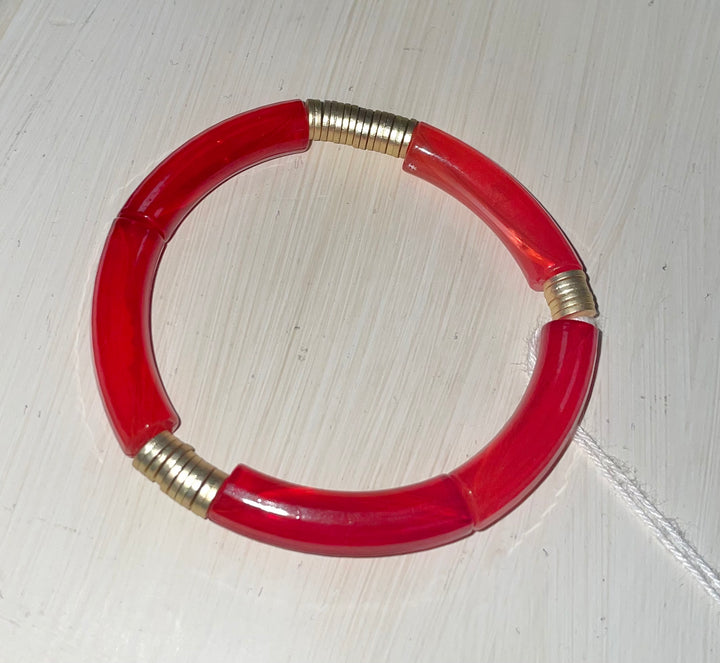 Acrylic Gold Disk Bracelets