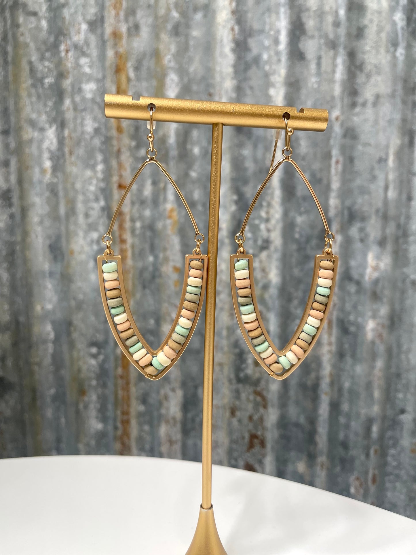 Wood Beaded Earrings