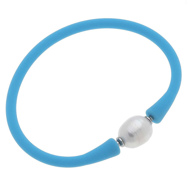 Bali Freshwater Pearl Silicone Bracelet