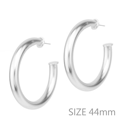 Satin 1.75" Stud Hoop Earring