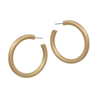 Metallic Coated Hoop Earrings