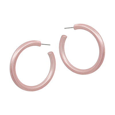 Metallic Coated Hoop Earrings