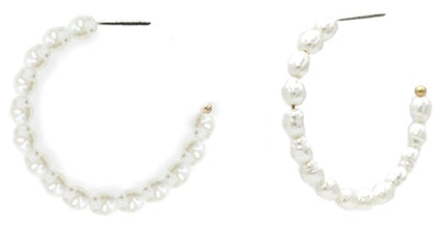 Freshwater Pearl 1.25" Hoop Earring