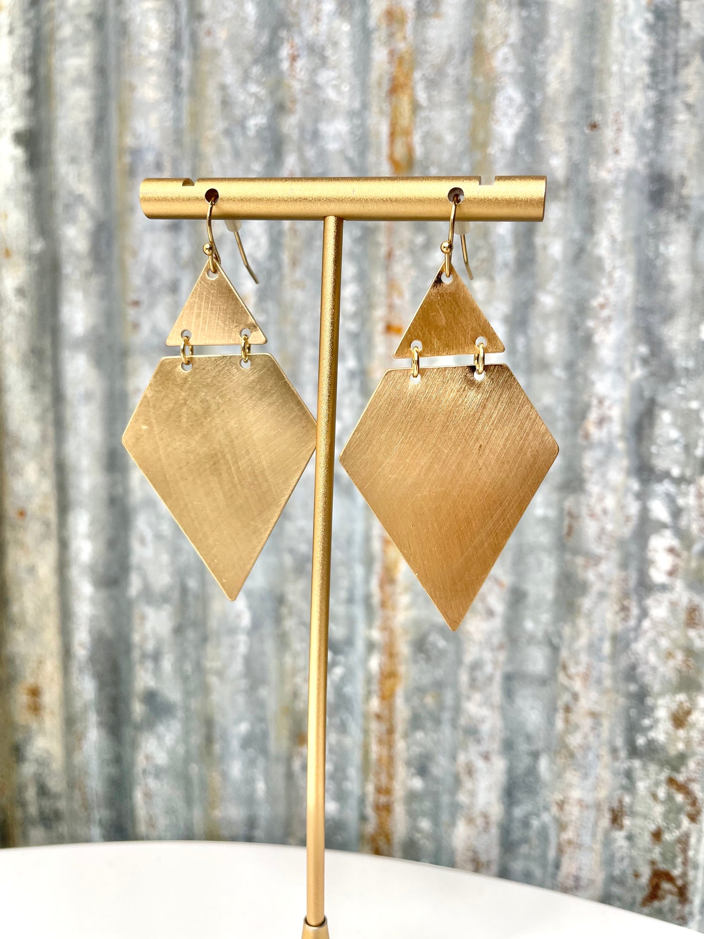 Matte Triangle Geometric Earrings